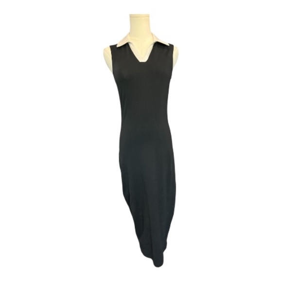 New York & Company Dresses & Skirts - 🖤🤍 GUC NEW YORK & COMPANY Black Sleeveless Dress with White Collar | Sz S